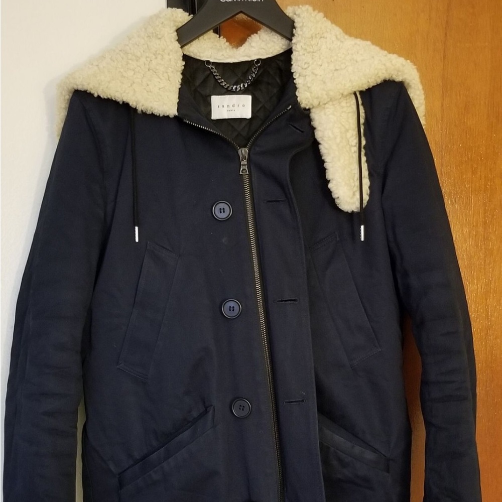 Sandro shearling parka
